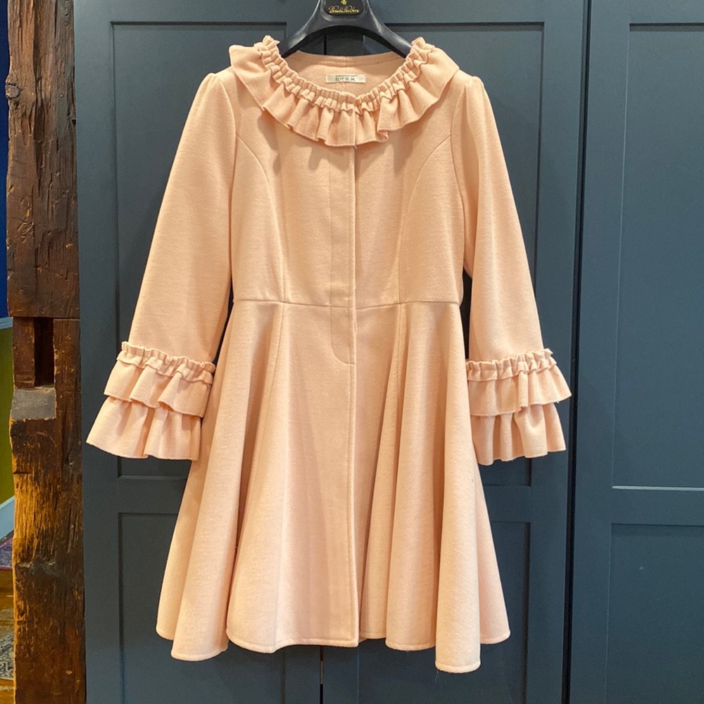 Rare baby doll pink coat, retro style, size small